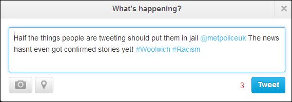 Woolwich bot tweet