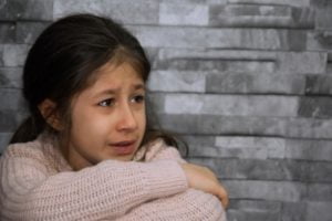 little girl crying