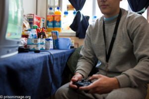 prisoner with playstation